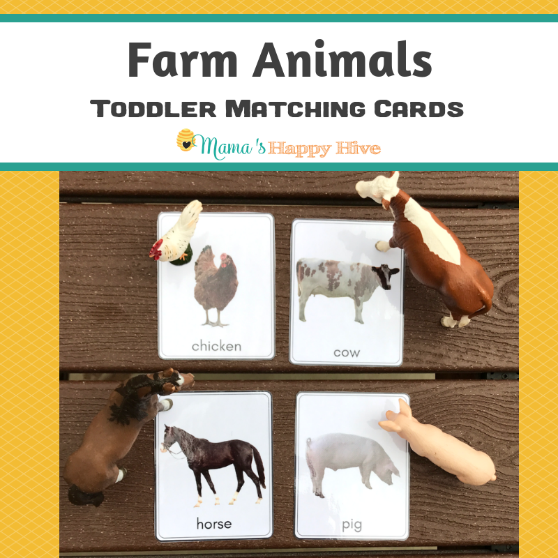 Farm Animals Toddler Matching Cards – Learning with Play